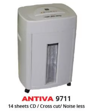 Antiva 9711 CD Cross Cut Paper Shredder - 14 Sheet Office Shredder